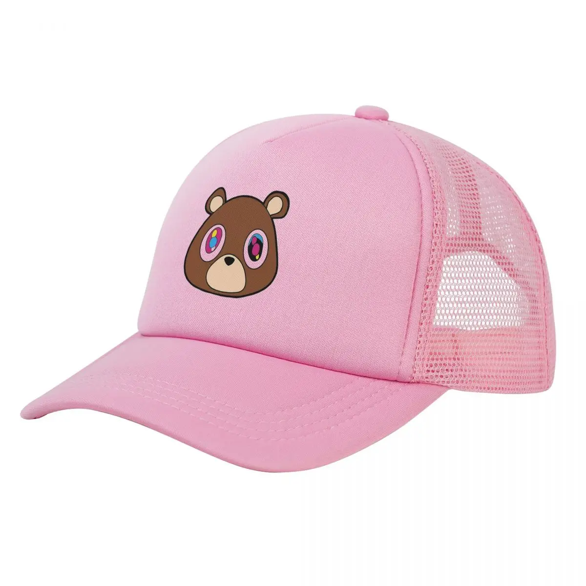 Adult Cutie Bear Trucker Caps Fashion Mesh Baseball Caps Polyester Kanye West Hip Hop Rapper Hats Sun Hats Adjustable Golf Hats