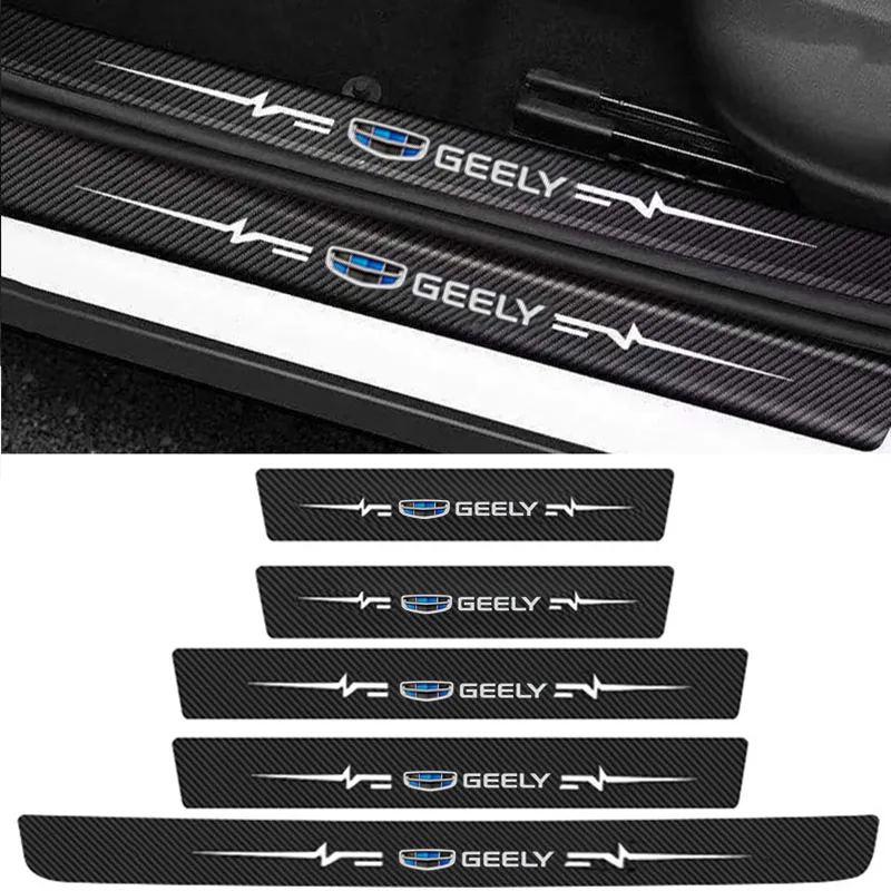 Car Door Sill Protector Decals Sticker Accessories for Geely Emgrand X7 MK Panda CK Binray Coolray SX11 Atlas EC7 EV7 EV8 GC5