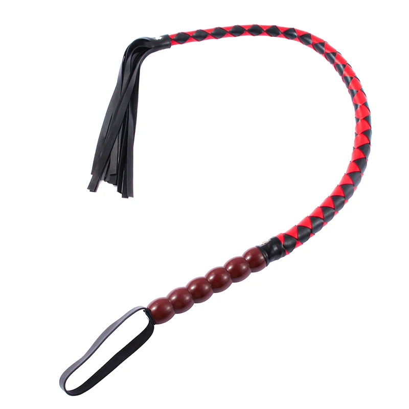 High Quality Pu Leather Pimp Whip Racing Riding Crop Party Flogger Hand Cuffs Queen Colourful Horse Riding Whip