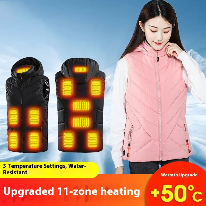 

Smart Heating Graphene Vest USB Electric Couples Heated Jacket Men Women Motorcycle Riding Street Gear Body Warmth Protection