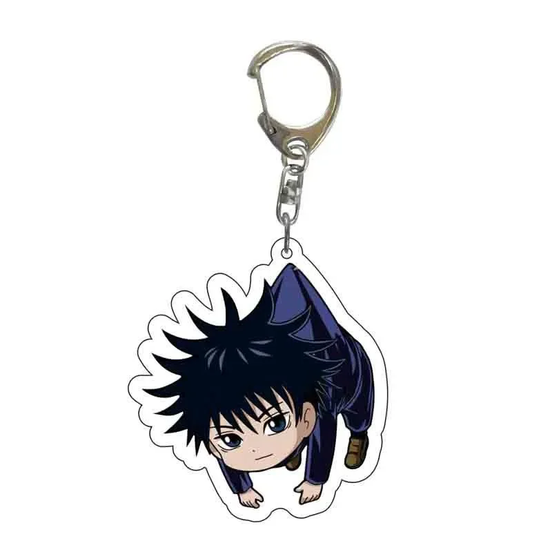 Anime Jujutsu Kaisen Key Chain Acrylic Cartoon Figure Yuji Itadori Kugisaki Nobara keychains Metal Holder Key Ring Jewelry Gifts image 5