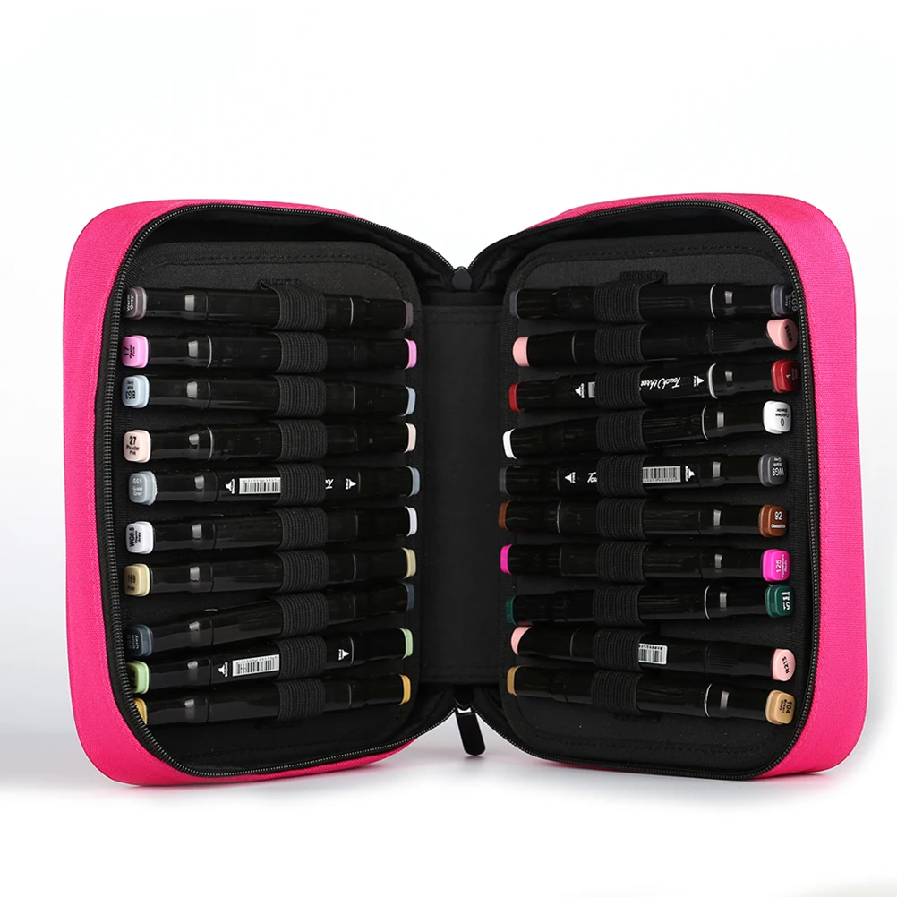 Pencil Case Bag Large Capacity Marker Organizer Multi-layer Storage Oxford Cloth