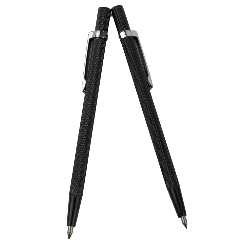 For Iron Sheets Cutting Pen Tungsten Carbide Tip Tungsten Steel Alloy 2PCS Black Carbide Scriber Ceramic Wood Carving