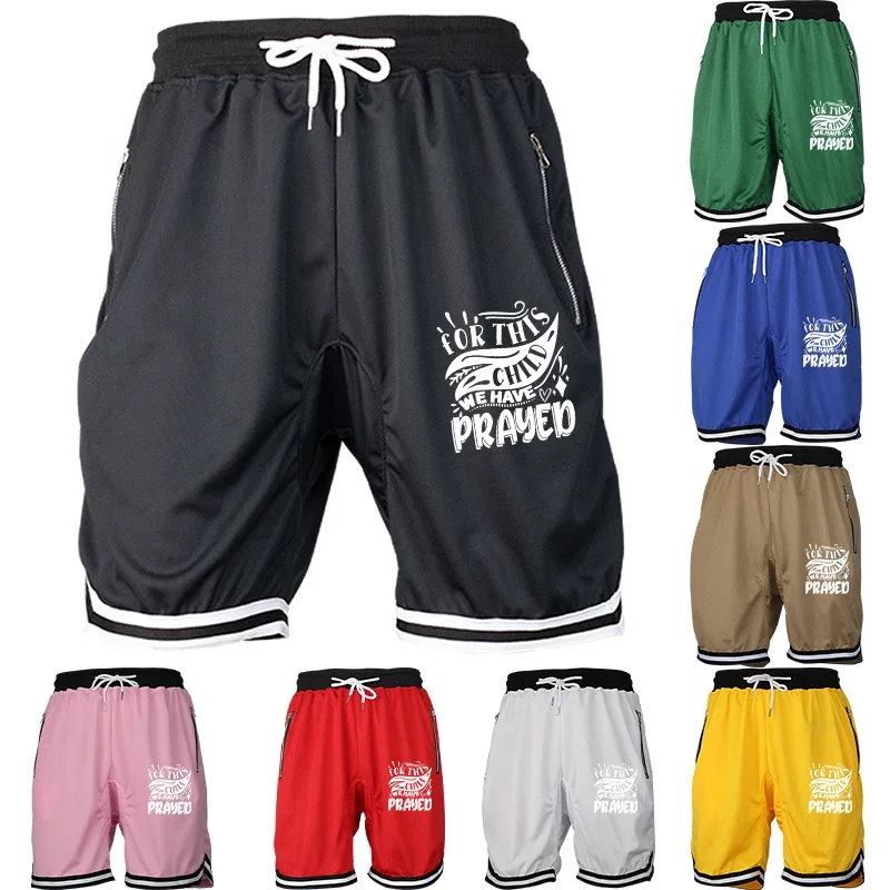 

Повседневные мужские летние спортивные штаны для фитнеса, баскетбола, свободные дышащие сетчатые спортивные штаны, модные шорты в стиле хип-хоп