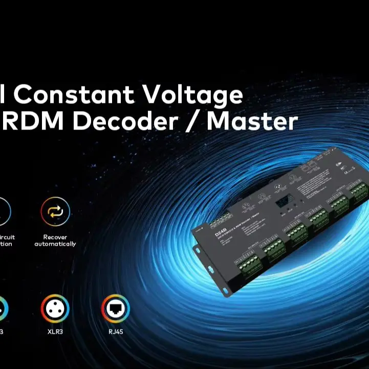 10AC110V -220V High Voltage 3 Channel LED Strip DMX512 Decoder S3-DX with RF 3CH RDM Controller XLR3 and RJ45 For RGB LED Lights