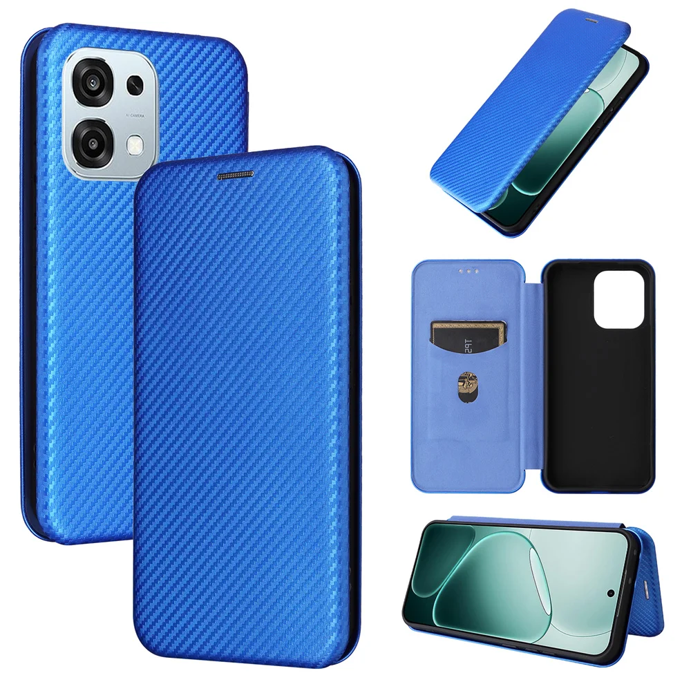 محفظة عصرية مقاومة للصدمات من الكربون أغطية جلد مغناطيسية ممن لهم A6 برو 5G لحقائب الهاتف OPPOA6Pro #3