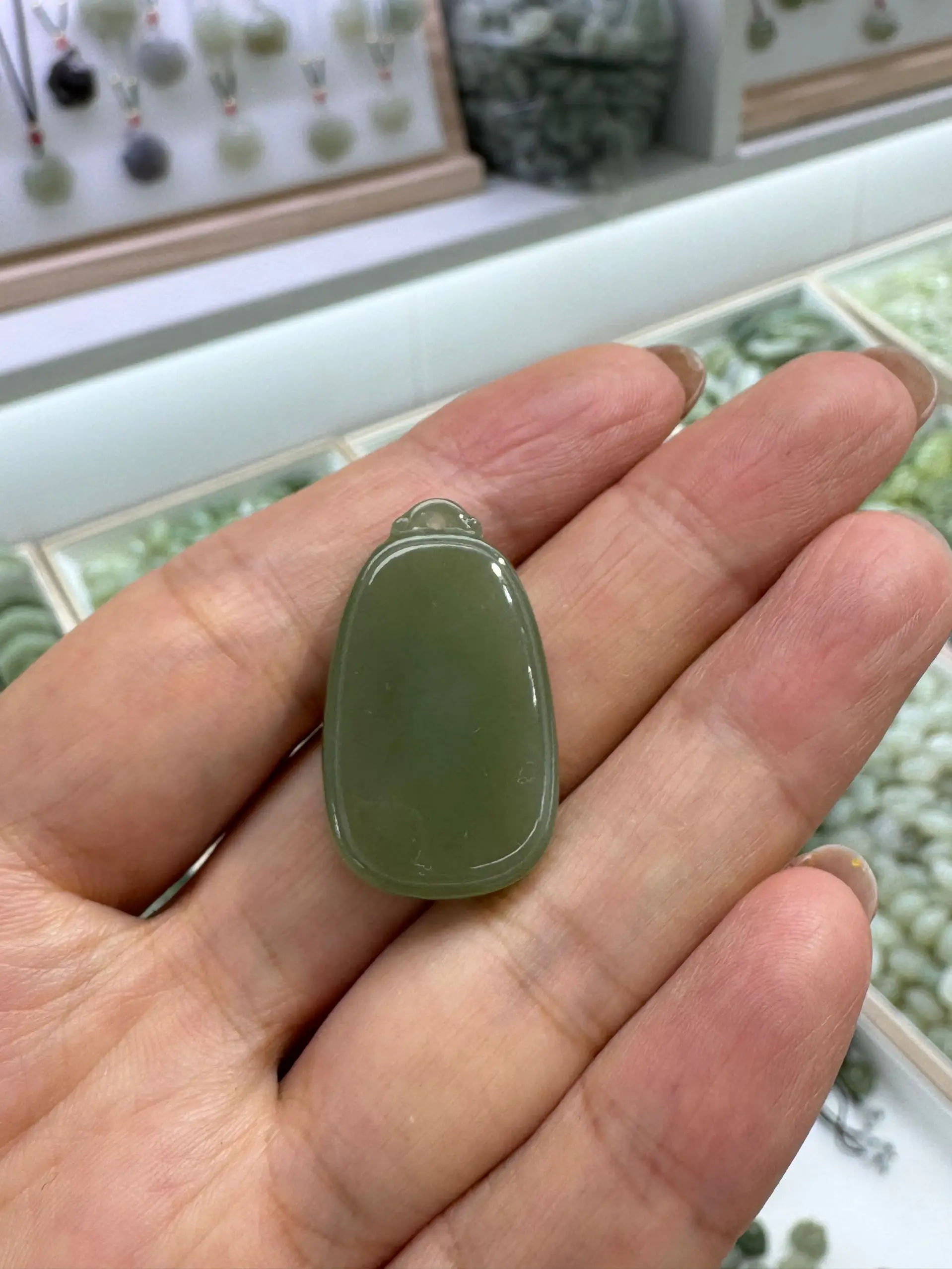 Factory Natural Hetian Jade Maitreya Stone Carved Necklace Pendant Accessories