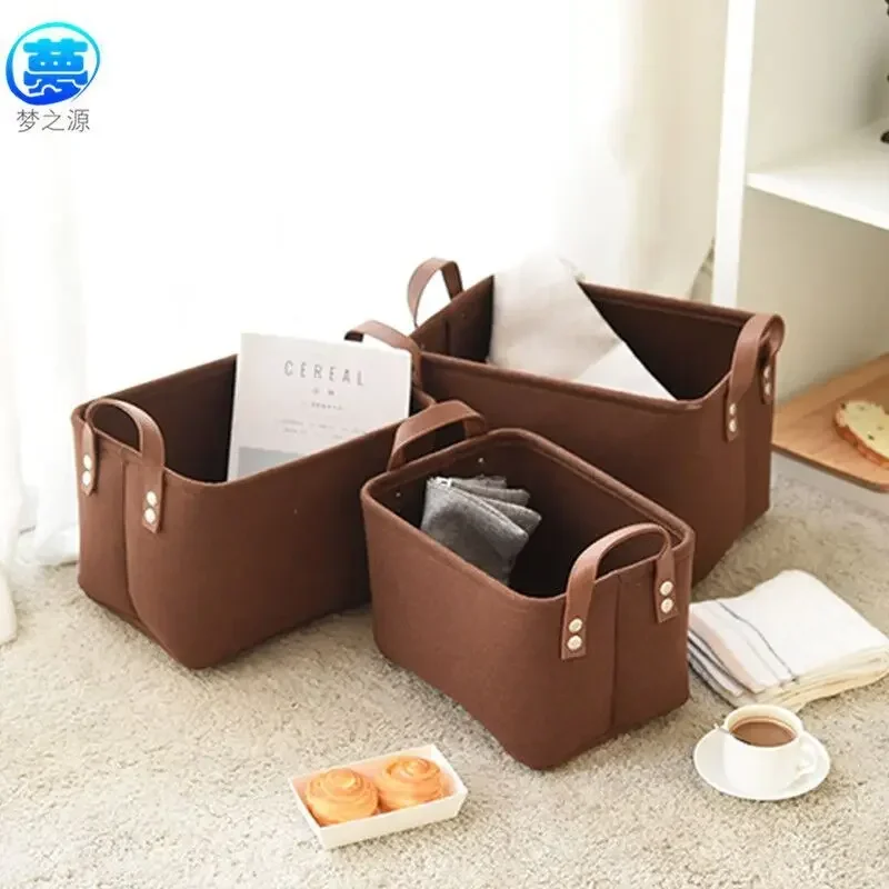 Laundry Basket Felt Toy Book Foldable Storage basket Dirty Clothes Toys Holder Container Living Room Bathroom Organizer ZM73017