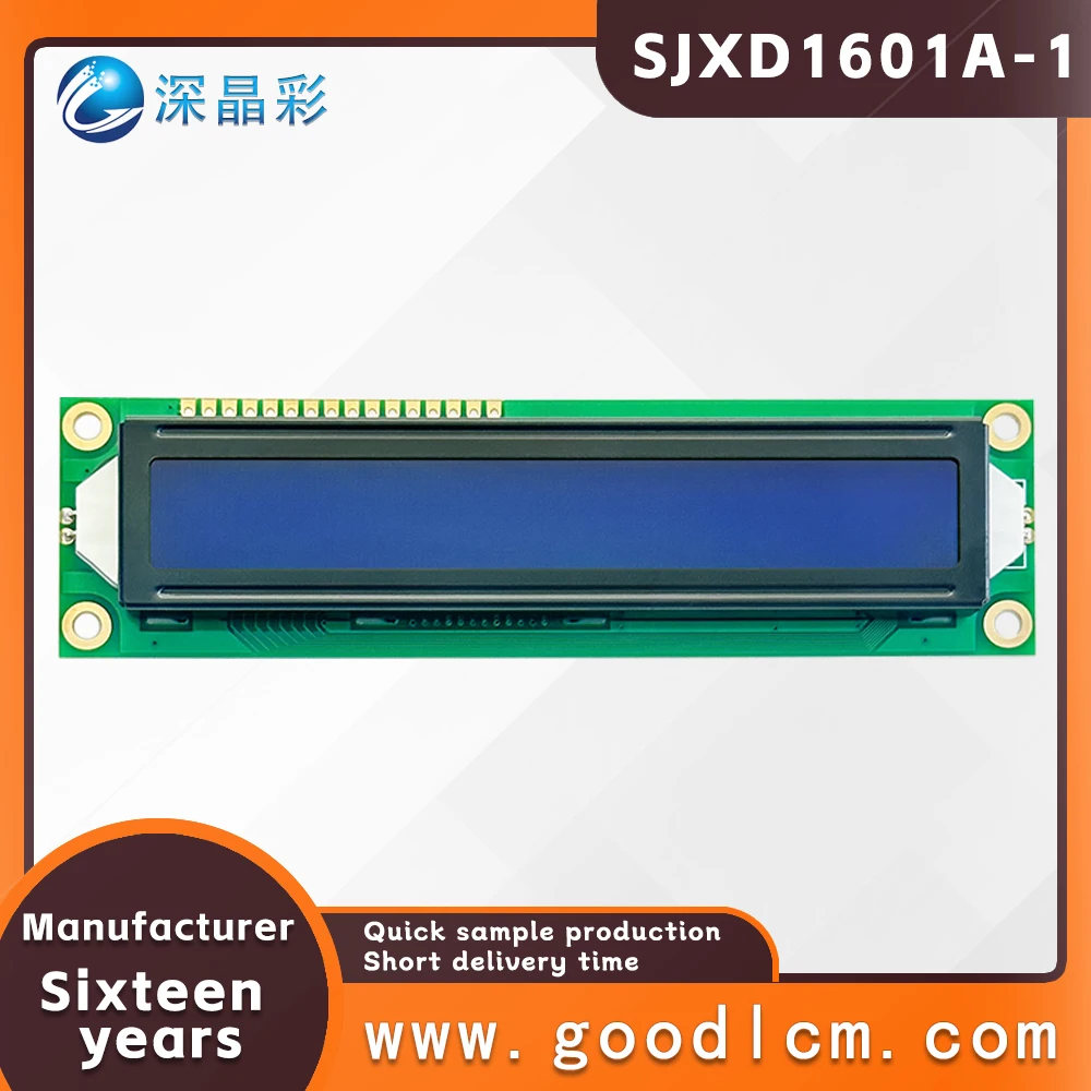 LCD1601A-1 1601Module Blue/Green Screen IIC/I2C 16x1 Large Character LCD Display Module1601 5.0V or 3.3V Blue screen white