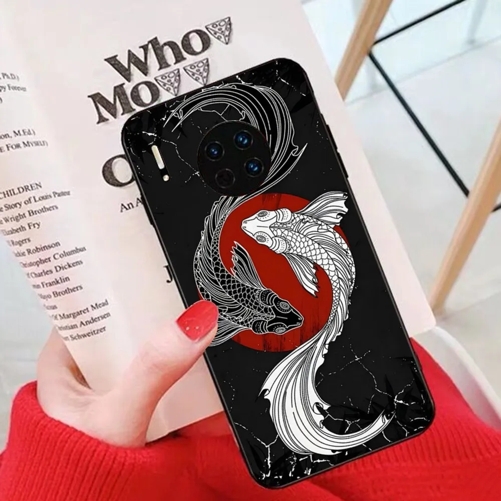 New Luxury Brocaded C-Carp Phone Case For Huawei Mate 10 20 30 40 50 lite pro Nova 3 3i 5 6 SE 7 pro 7SE image 5