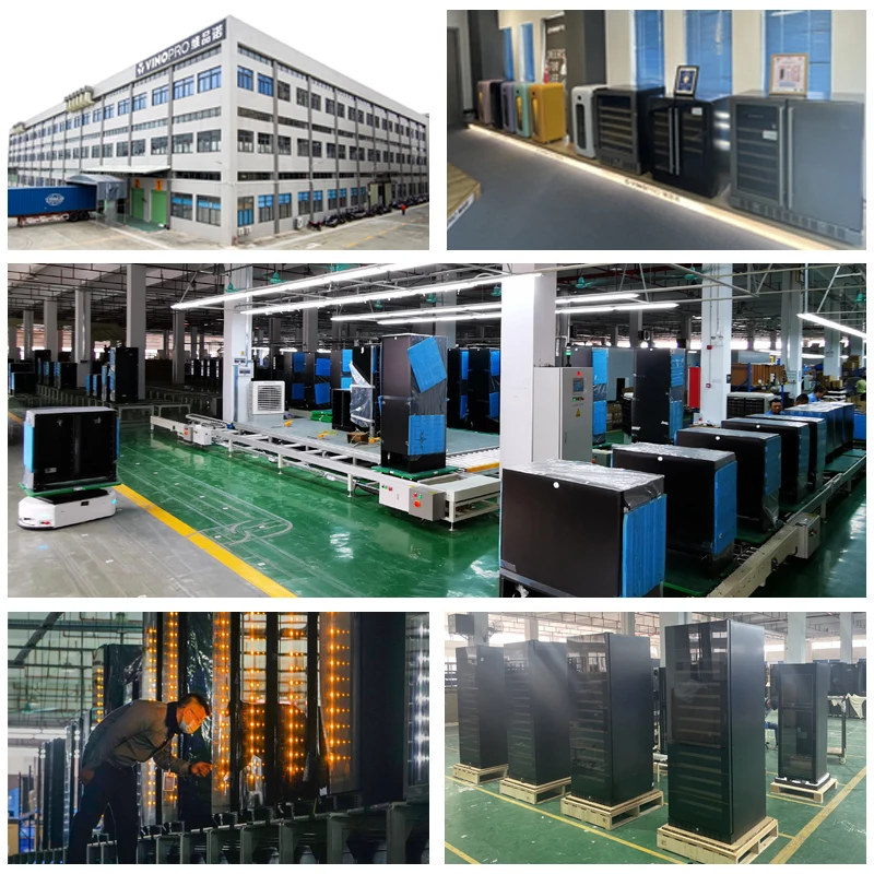 Vinopro Electric 181 Bottle Wine Cooler Large Double Zone 490L Whiskey Wine Cooler Stainless Steel Wine Cabinet