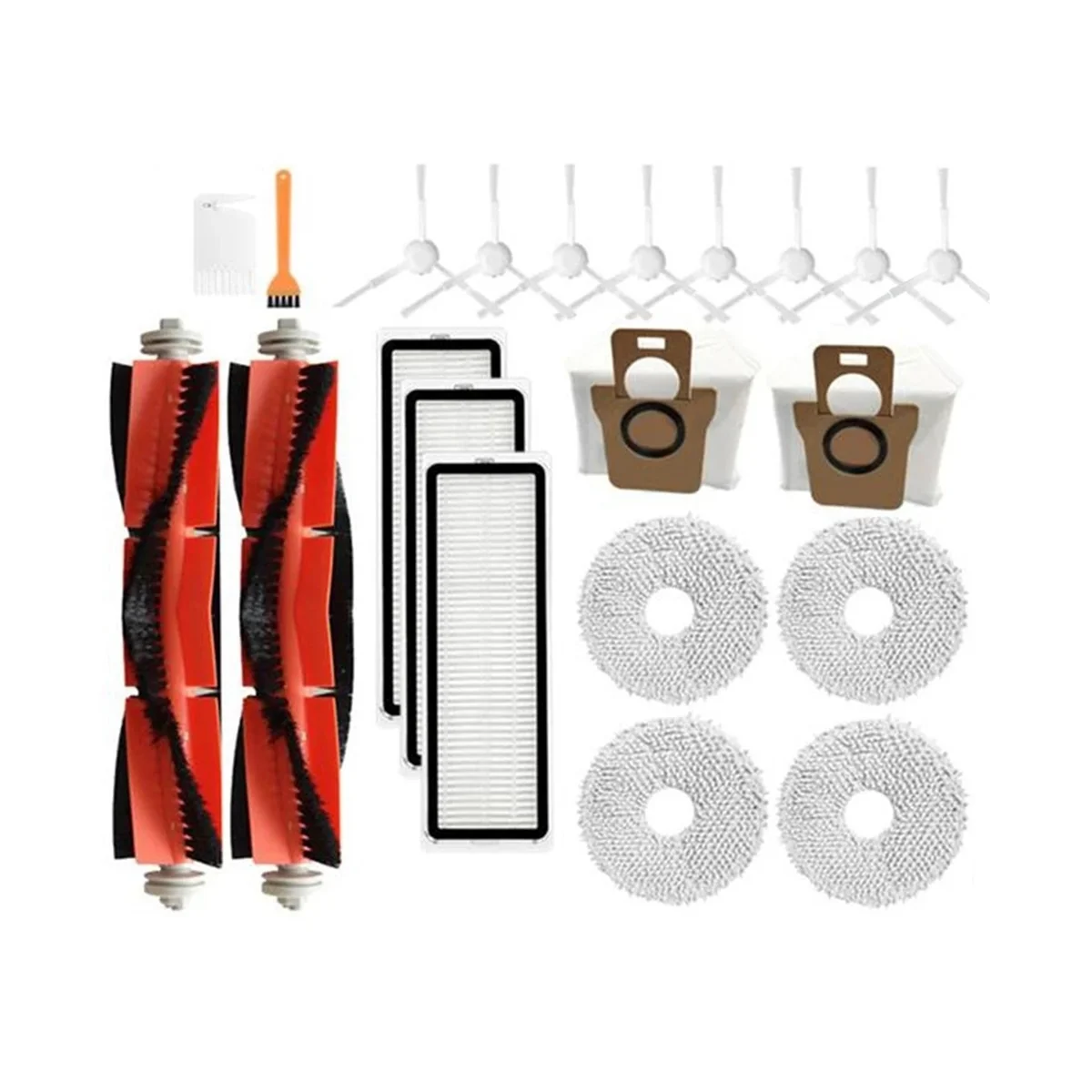 مكنسة كهربائية روبوت للروبوت ، فرشاة جانبية رئيسية ، فلتر Hepa ، كيس غبار ممسحة ، ممسحة لأومني 1S ، B101CN