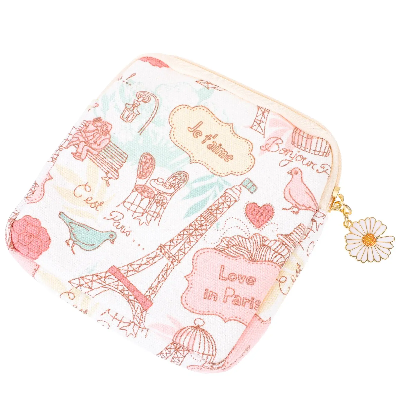 

Sanitary Pouch Women Plain Secret Purse Cute Makeup Bag Pad Storage Travel Sewing Kit Small Headphones Loose Change Bridesmaid