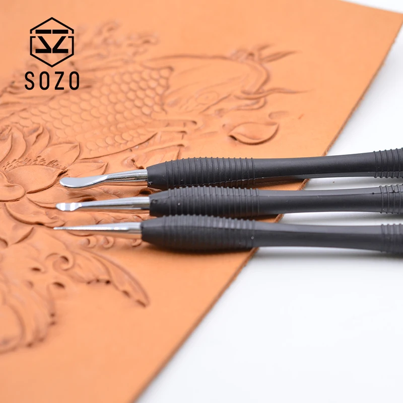 

Кожаные инструменты ручной работы «сделай сам», инструмент для натирания под давлением, двойная головка, дворники под давлением из воловьей кожи, ручной инструмент для рассеивания