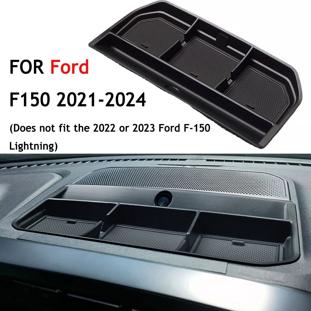 

Для Ford F150 2023 2024, органайзер для приборной панели, лоток, подлокотник, ящик для хранения с резиновой подушкой, совместимый с F150 2021 2022, автомобильные аксессуары