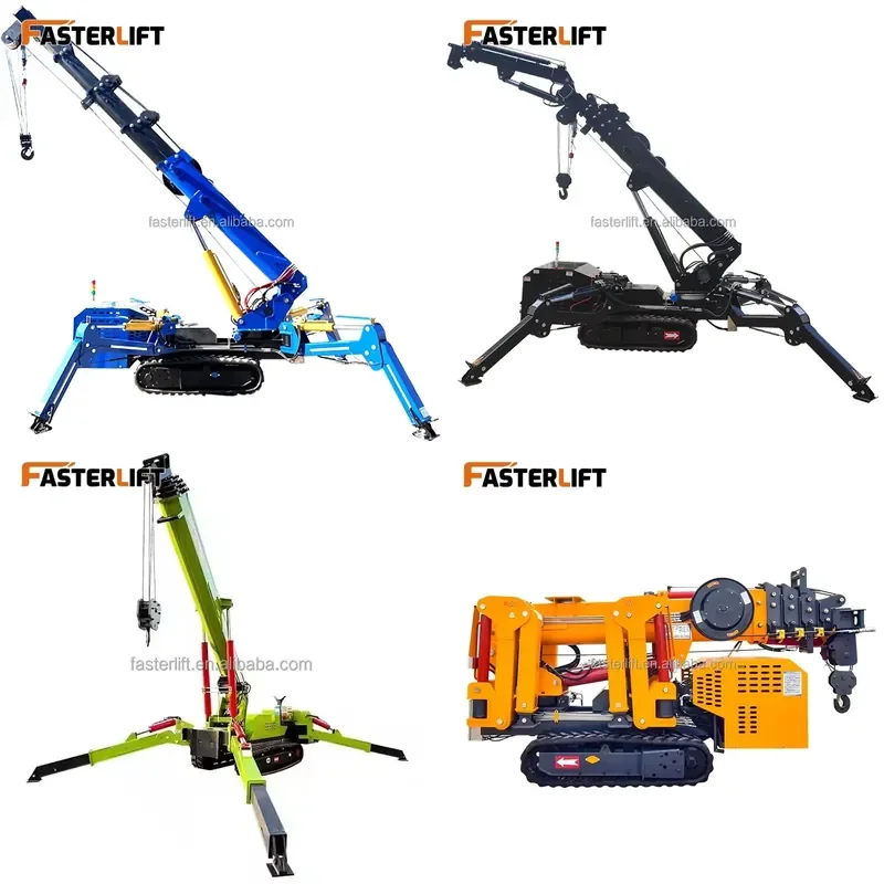 2026 CE Maeda Modular Spider Crawler Crane 2T-12T Easy Assembly Transport for Urban Construction Sites Engine Motor Pump