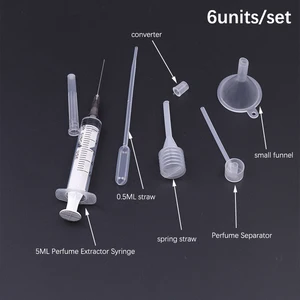 Parfüm Nachfüllwerkzeugbaugruppe, Kunststoffdiffusor, Spritze, Hahnenbuchung, Trichterspray, erforderliche Dispensation, Accessoires -Spender, 6pcs, Set 6 Hauptverkäufe des Servers - №5