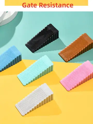 Safety Silicone Door Stop Stoppers Block Wedge Doorstops Door Stopper Home Office Door Rear Retainer Anti-collision Stop