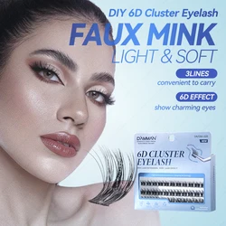 DAMMAN New 6D DIY Clusters Eyelash Extension Segmented Lashes Mix Length False Individual Lash Natural Eyelashes Makeup Tools