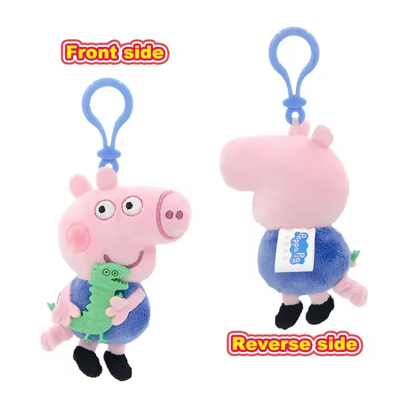 Neue Peppa Pig Original Plüsch Anhänger kinder Spielzeug Kawaii George Cartoon Anime Plüsch Schlüssel Kette Rucksack Anhänger Kinder Spielzeug Geschenke