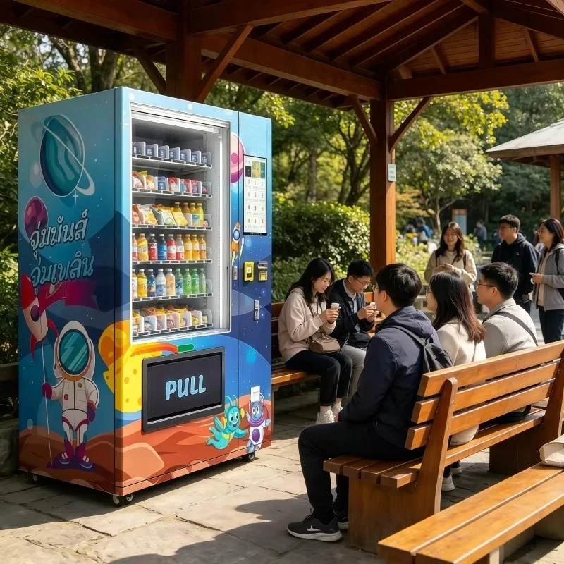 24-hour Fully Automatic Intelligent Vending Machine for Selling Snacks and Beverages Without the Need for Human Intervention