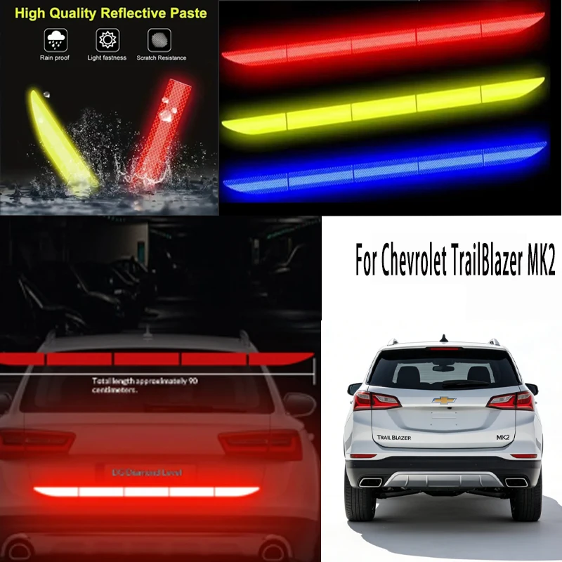 

For Chevrolet TrailBlazer MK2 1pcs Reflective Warning Safety Tape-Car Trunk Anti-Collision