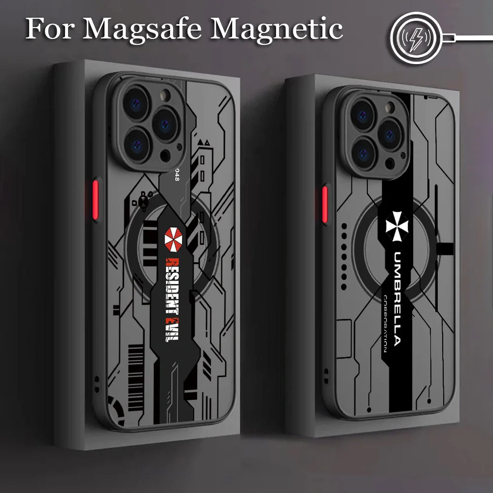 Capa de Telefone ResidentS EvilS Crisises para iPhone 17 16 15 14 13 12 11 Pro Max Mini XR XS X 7 8 Plus com Acabamento Fosco e Magnético