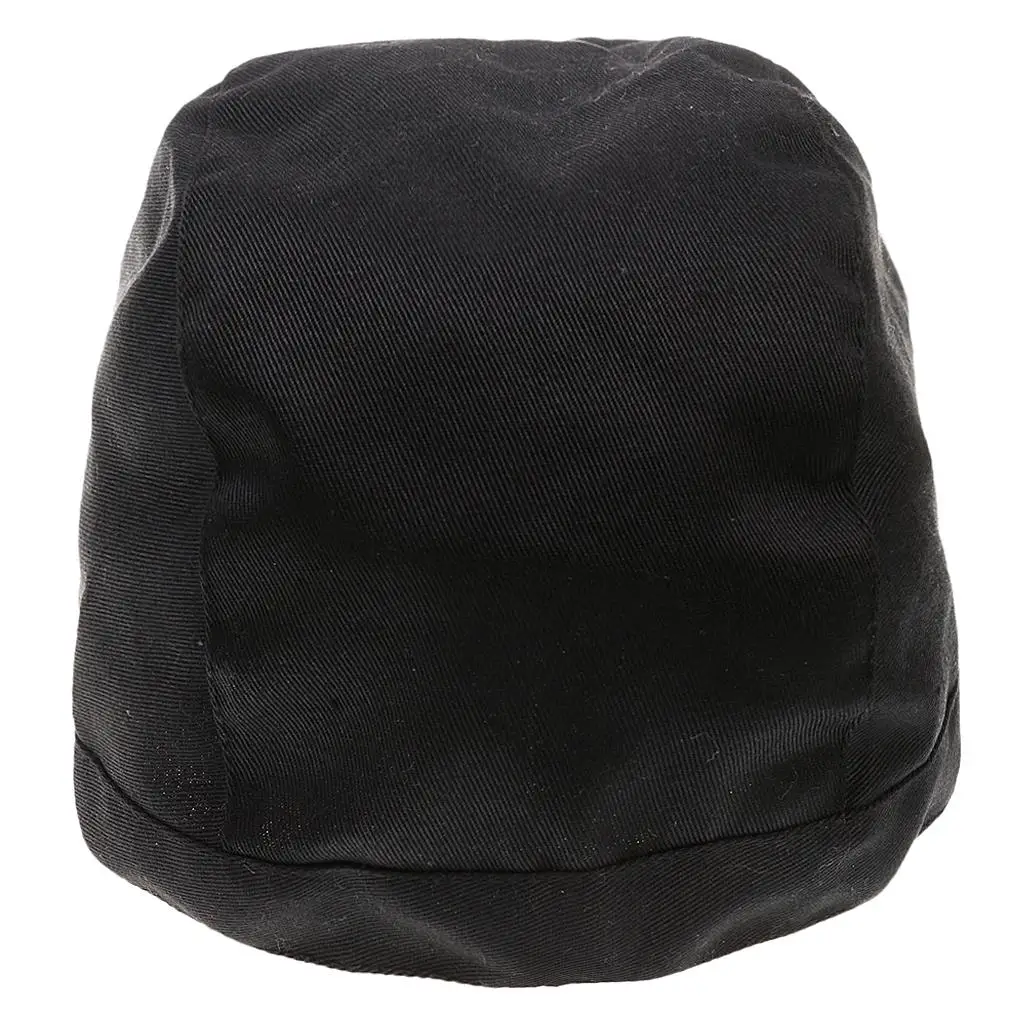 Chef Headwrap Hat Adjustable Cotton Blend Kitchen Cap Black Chef Headdress Skull Hat for Food Service or Catering School