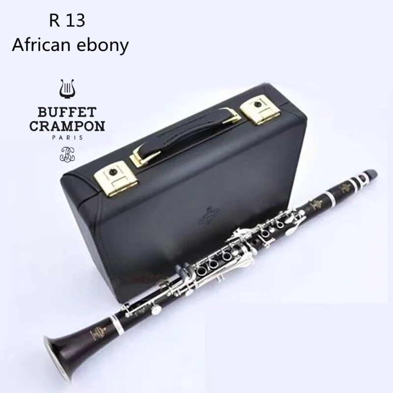 French Buffet clarinet in B-flat, high-quality ebony, 17 keys, silver-plated, with complete accessories and case