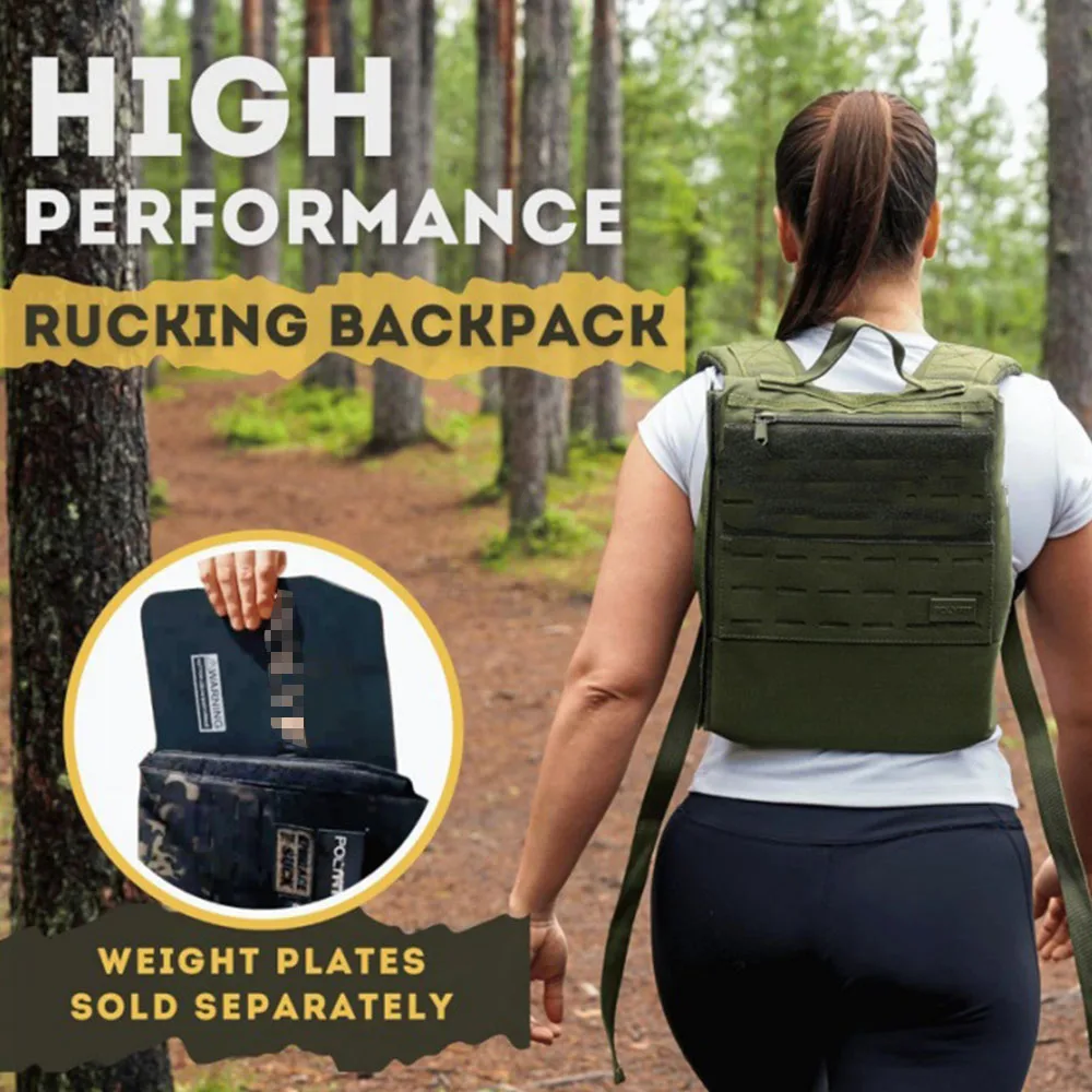 

Weighted Rucking Backpack for Men Women, Tactical Adjustable Fitness Rucksack for Running Strength Endurance Training Gear