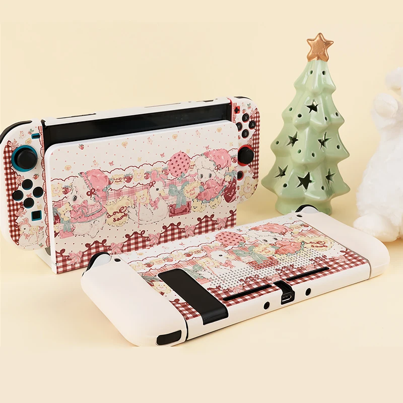 Case For Nintendo Switch OLED/NS Accessories Kawaii Lamb Protective Shell Joycon Case For Switch Accessories Console Game