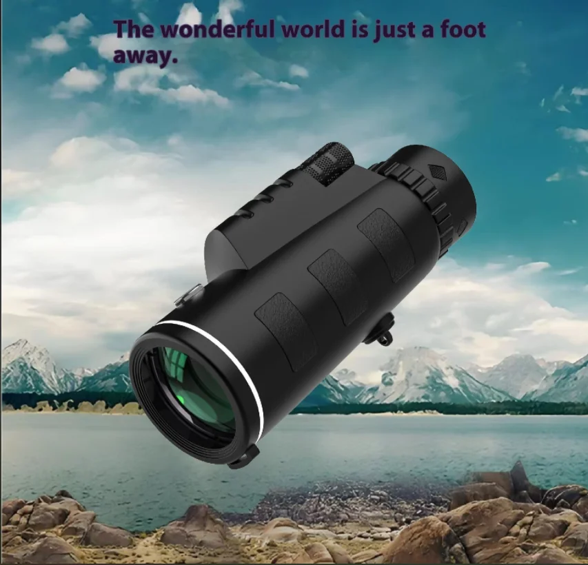

Professional Monocular 40X60 HD Telescope Night Powerful Binoculars Waterproof Mini Pocket Zoom with Smartphone Hunting Camping