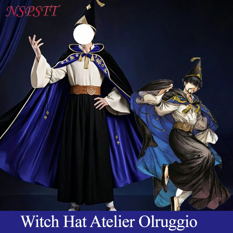 

NSPSTT Anime Witch Hat Atelier Olruggio Cosplay Costume Full Set Uniform Outfit For Halloween Party Role Play