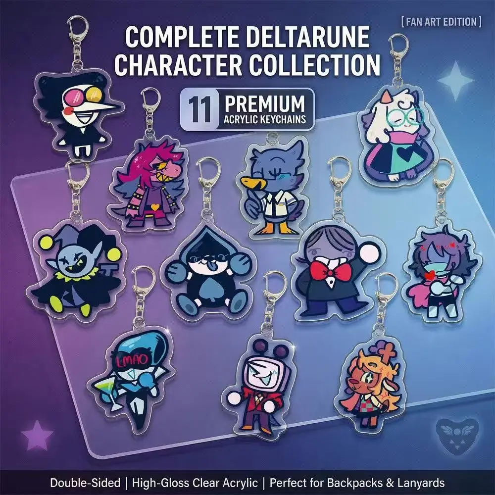 Popular Game Deltarune Spamton Susie Acrylic Keychain Cute Bag Pendant Fashion Accessories Perfect Fans Gamer Collection Gift