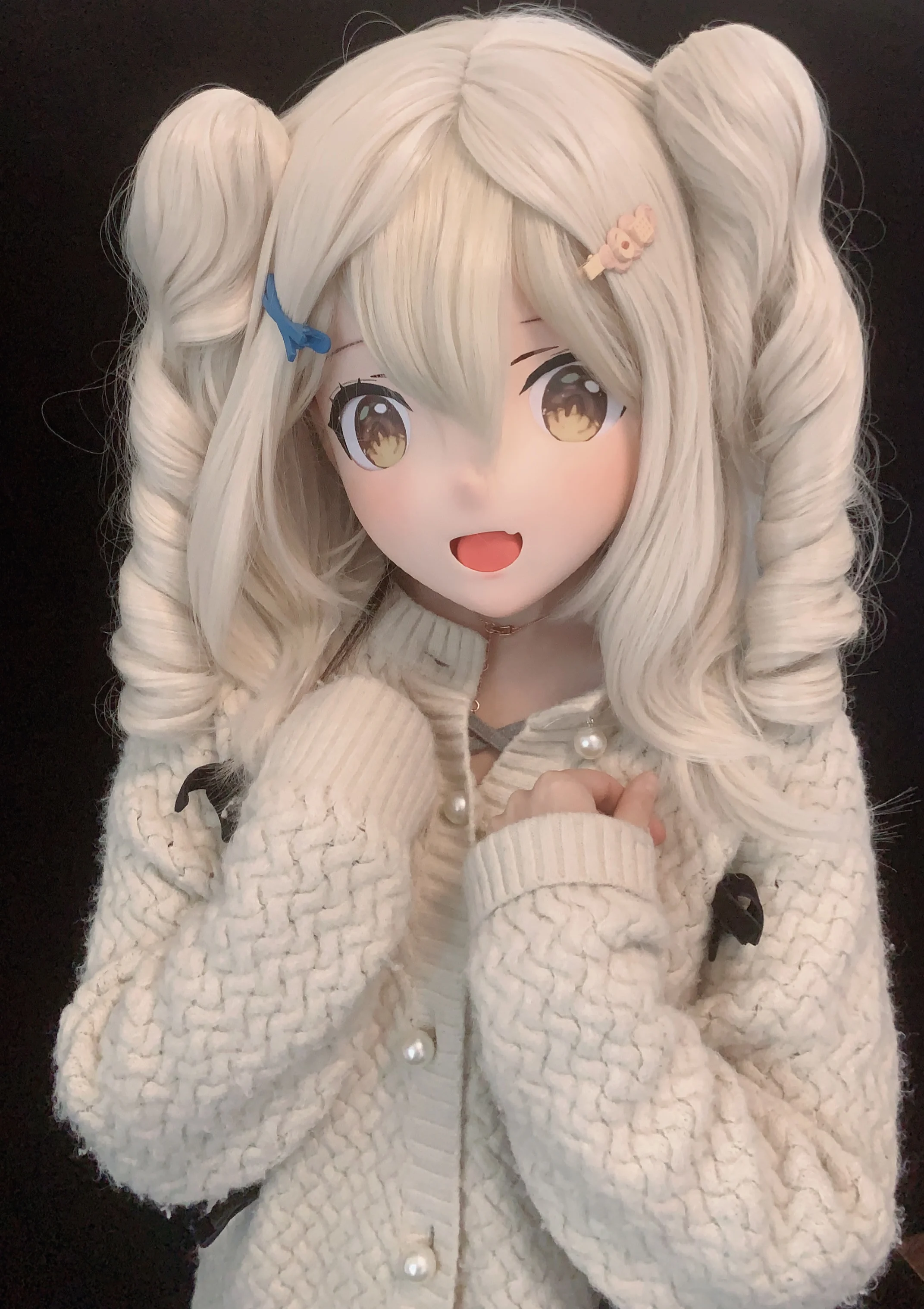 Dostosuj postać Kobieta/dziewczyna Żywica Kig Pełna głowa z zamkiem Anime Cosplay Japońskie anime Kigurumi Maska