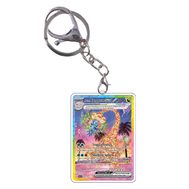 PTCG Keychain Mew Gulpin Altaria Bulbasaur Gardevoir Anime Game Characters Self Made Acrylic Pendant Decoration Cards Decor view 3