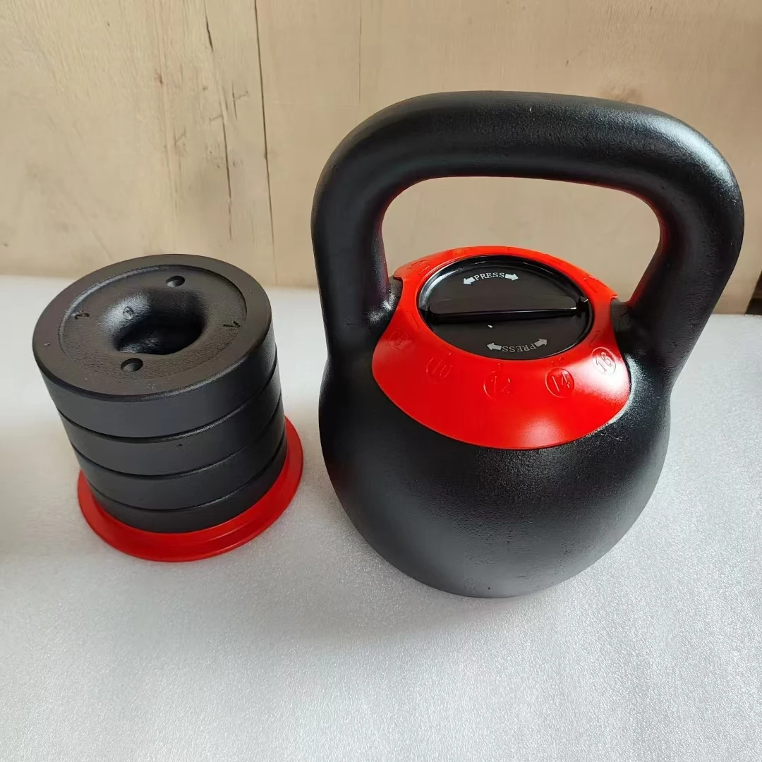 Hochwertige 16kg 24kg 40lb Verstellbare Kettlebell Gusseisen Wettkampf-Kettlebell-Set für Fitnesstraining
