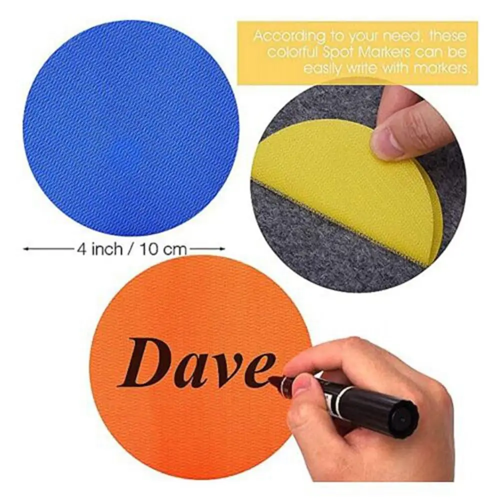 30Pcs Floor Game Distancing Social Sport Teaching Tools Circles Sitting Sticker Colorful Carpet Spot Markers Sit Carpet Markers