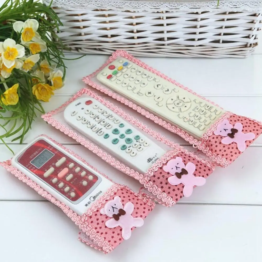 

Бытовая сумка для хранения с милым медвежьим узором, защитный чехол для пульта дистанционного управления, пылезащитный чехол, тканевый защитный чехол