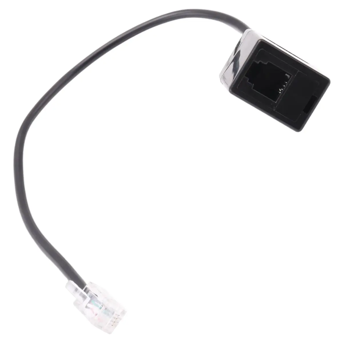 [N88R New]RJ9 4P4C Male to Double Female Port Connector Headset Adapter Extension Cable Phone Adapter Cable Phone Extension Cord