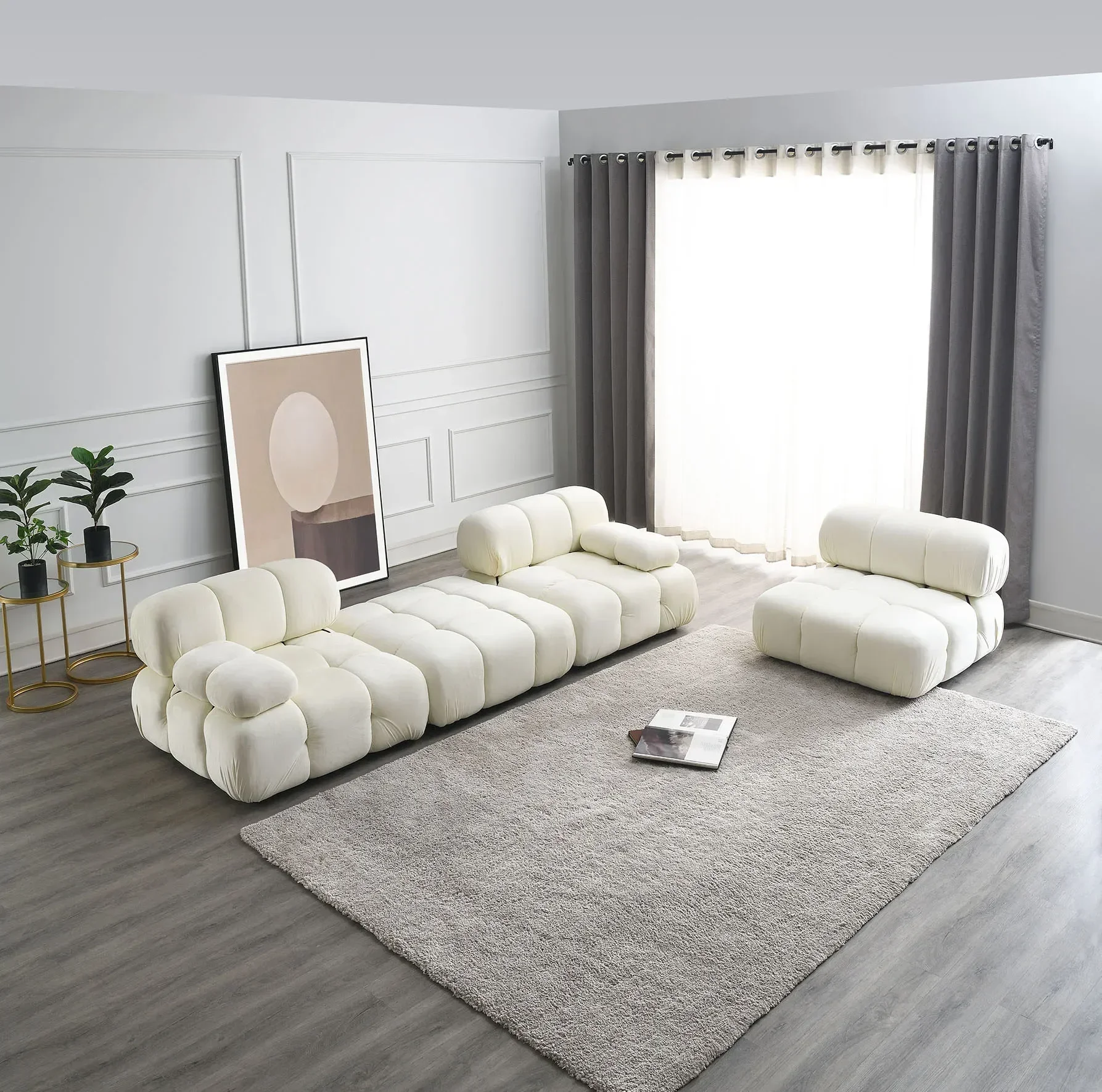 

New Customizable High Density Sponge Multi Modular Sectional Sofa Living Room Lobby Leisure Couch Recliner Sofa