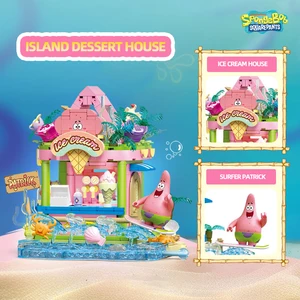 Bausteine der SpongeBob -Serie, Patrick Star, Dessert, Surf Shop, Szenenmodell, Modellsteine Set, Desktop -Deco -Spielzeug, Geschenke für Kinder 10 Hauptverkaufs -Surfspielzeug - №4