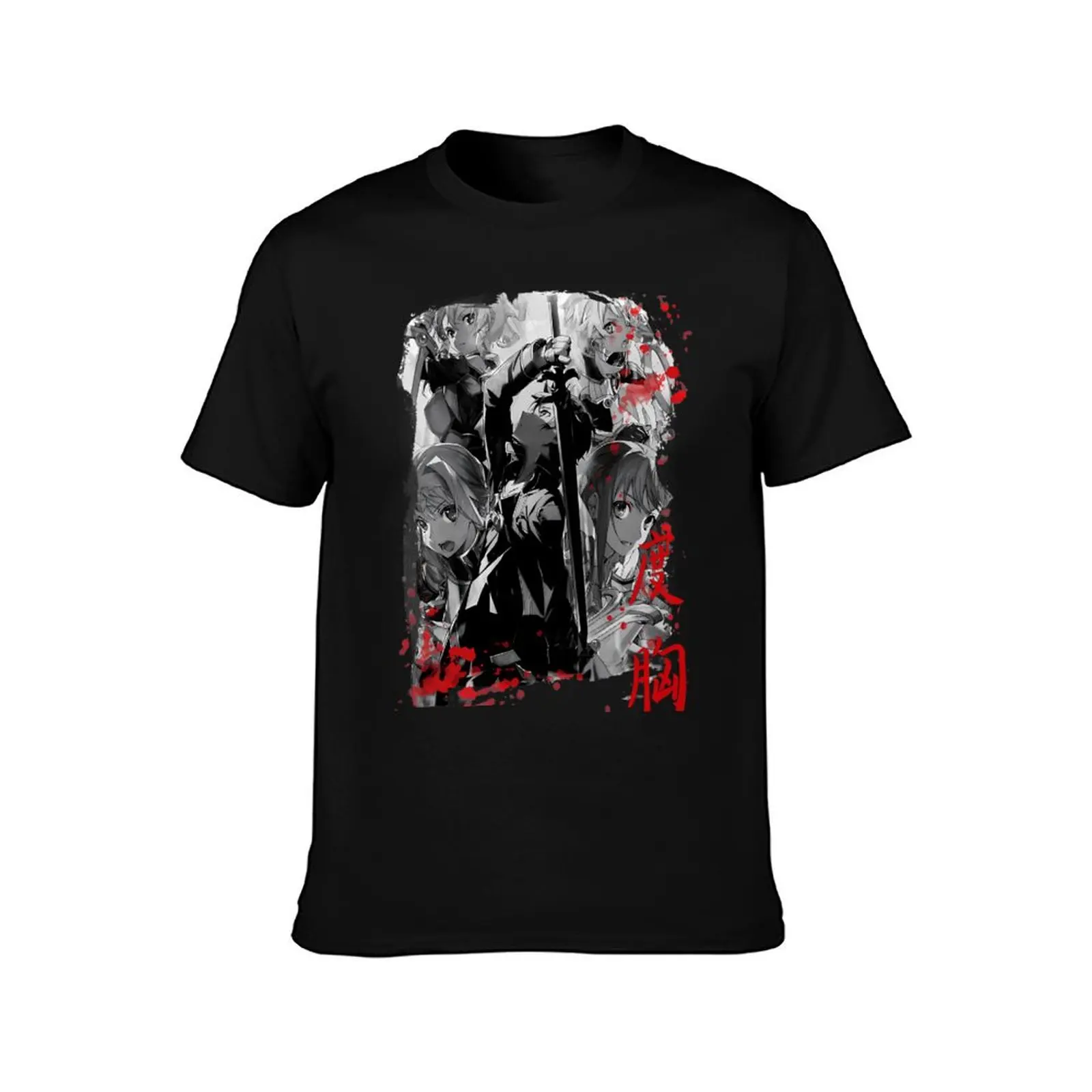Black and white kirito fight T-Shirt Sun Protective Outdoor Tee Top T-Shirt