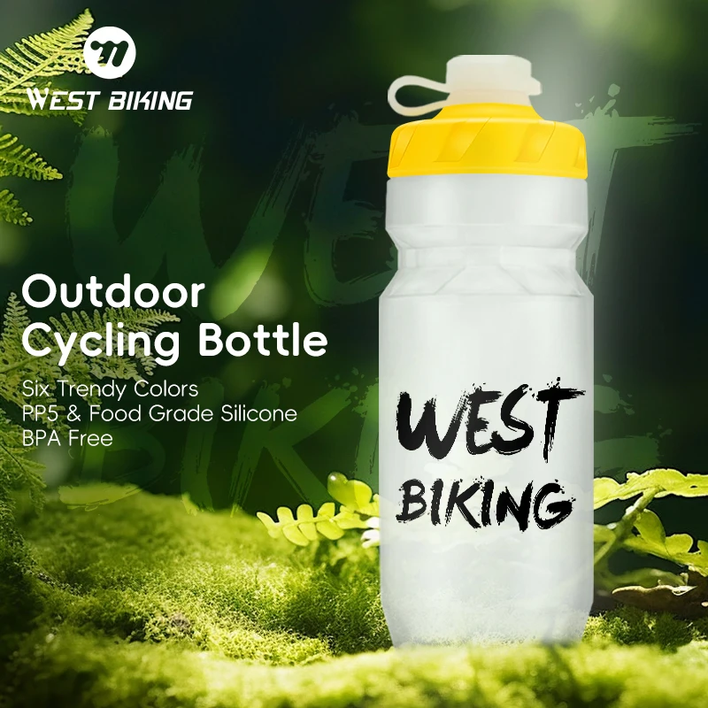 WEST BIKING Sports Cycling Bottle 610/710ml Ultralight Portable Bike Kettle Healthy Leakproof Outdoor MTB Road Bike Water Bottle