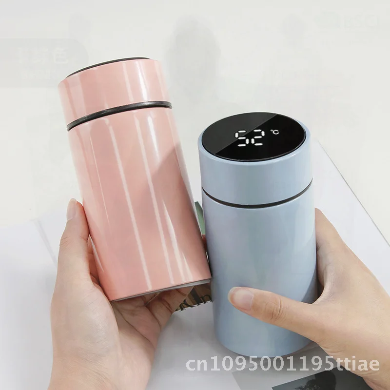 

Mini Smart Thermos Cup with Temperature Display Portable Insulated Stainless Steel Tea Cup for Men & Women Cute Creative Drama