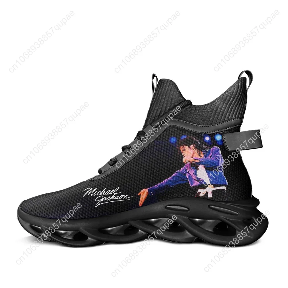 Michael Jackson High Top Flats Sneakers Pop Singer Dancer Mens Womens Running Shoes Sneaker Lace Up Mesh Footwear Custom Shoe