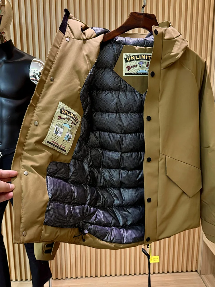 High-End Men's down Jaet Reflective Thermal Inner Windproof Waterproof Outdoor Winter Coat Warmth Youth Faion Polyester F...