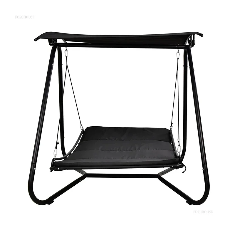 #Outdoor Hammocks Courtyard Iron Swings Home Garden Terrace Leisure Swing Outdoor Camping Sunshade Hammock Outdoor Furniture C C