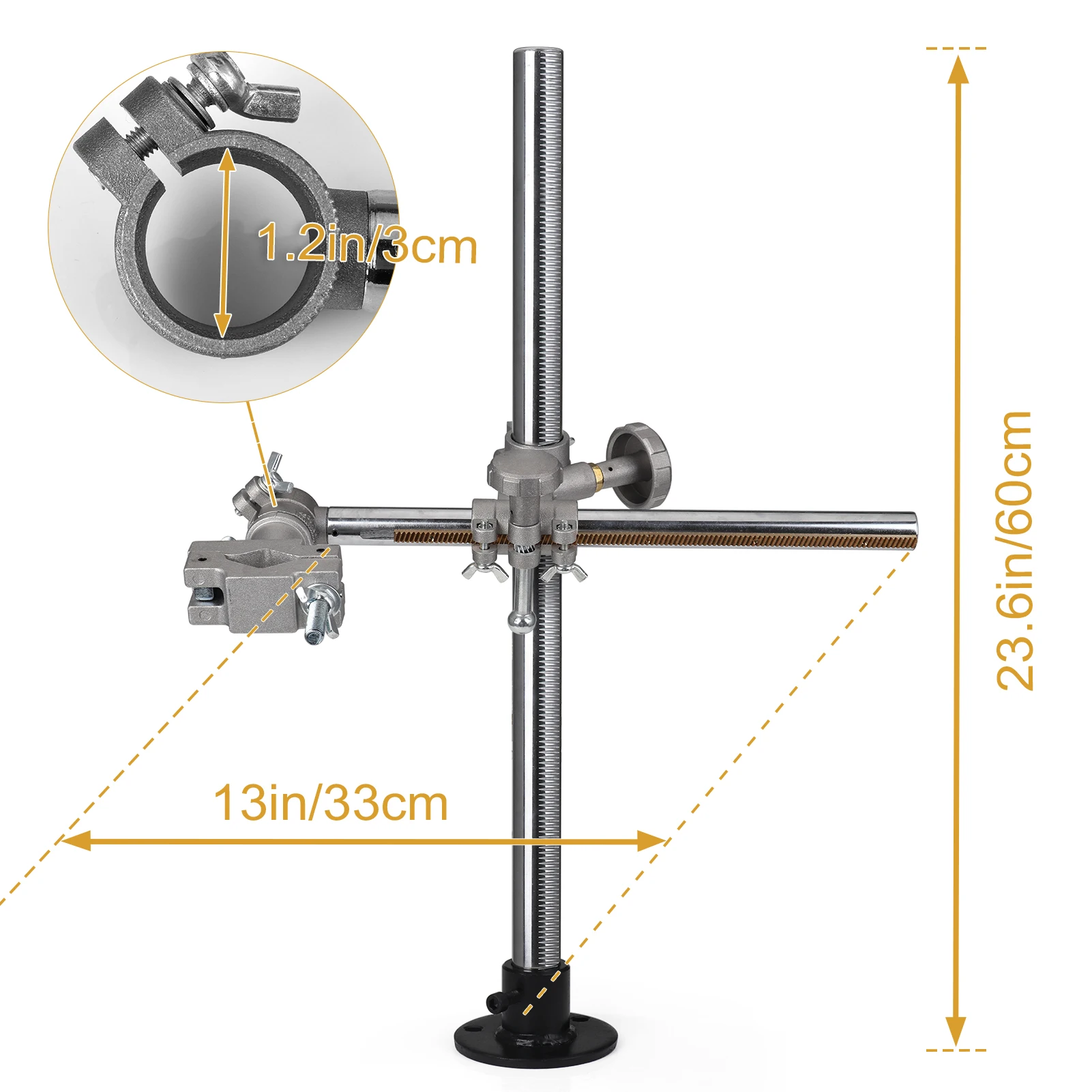 60x33cm Rotary Welding Positioner Turntable TIG MIG Welding Torch Holder Support Stand Welding Gun Clamp Fixed Mounting Bracket