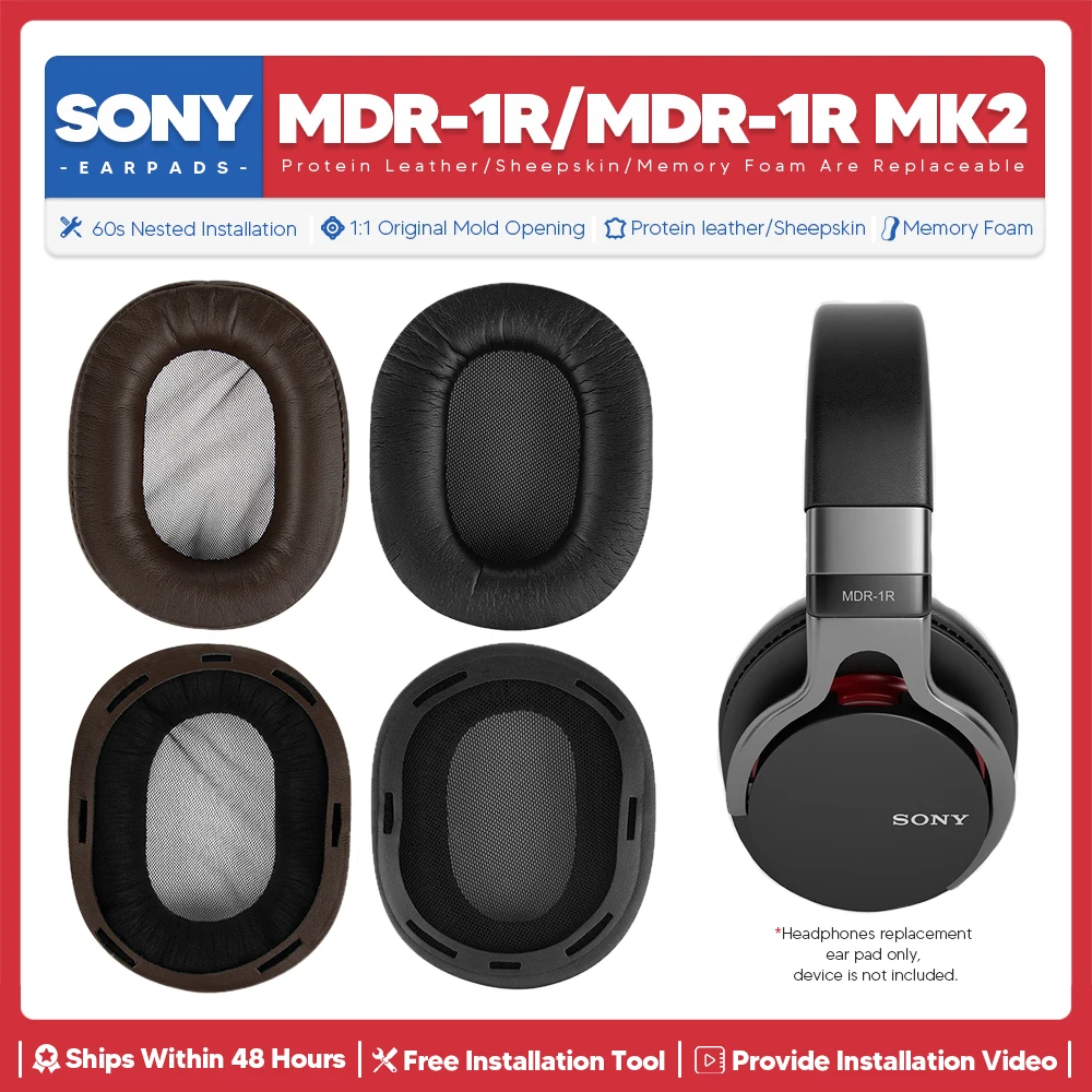 Bantalan telinga pengganti untuk Sony MDR 1R 1RMK2 Aksesori Headphone bantalan telinga Headset bantalan telinga suku cadang perbaikan busa memori